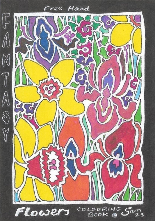 Flowers colouring book